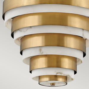 Lampadario Contemporaneo Echelon Acciaio Ottone Antico 4 Luci E14