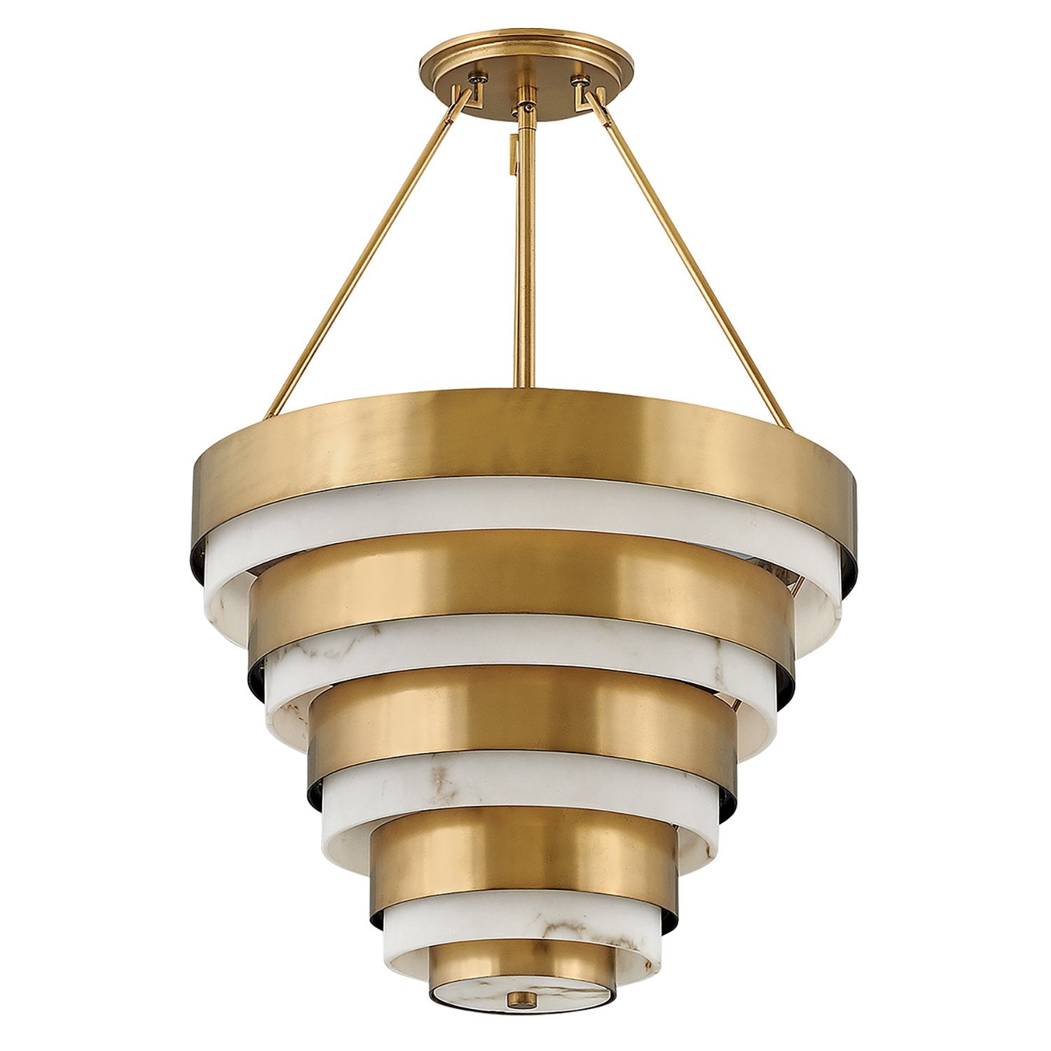 Lampadario Contemporaneo Echelon Acciaio Ottone Antico 4 Luci E14