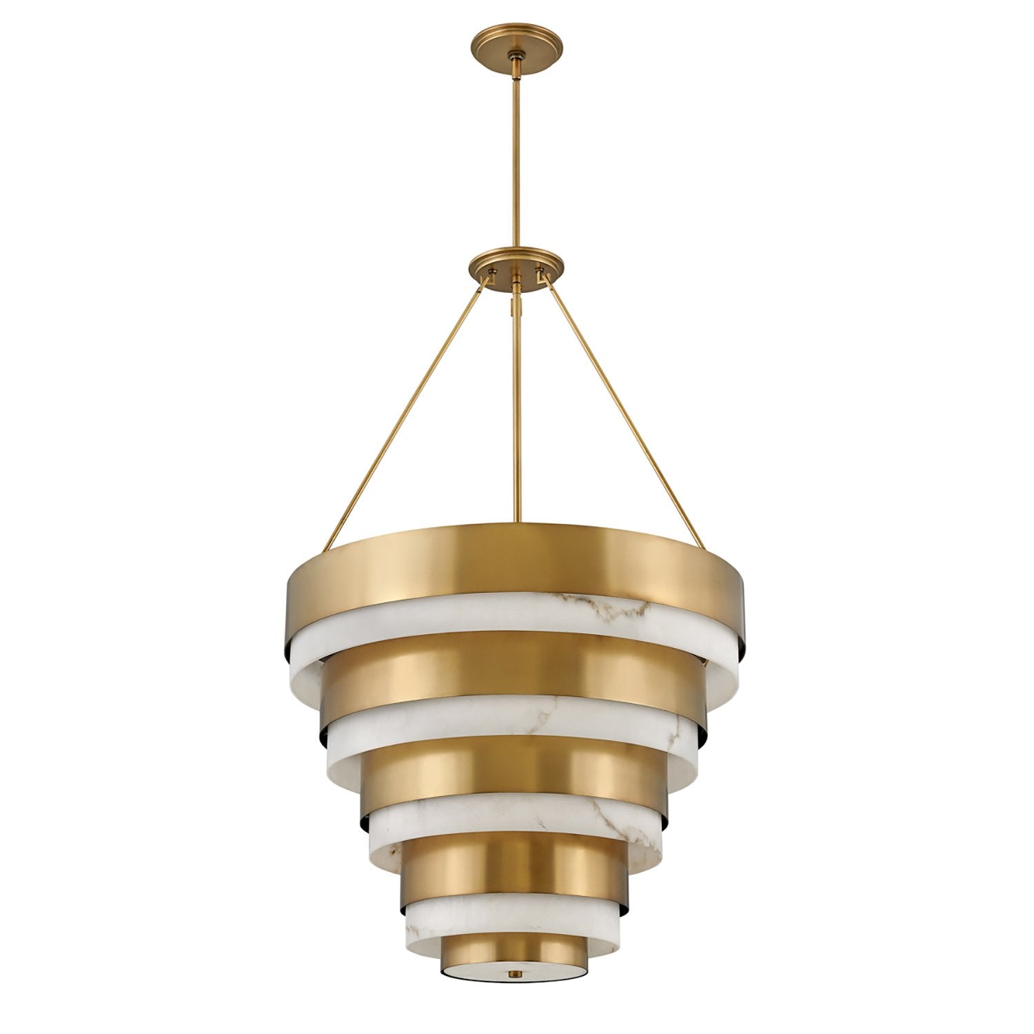 Lampadario Contemporaneo Echelon Acciaio Ottone Antico 8 Luci E14