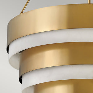 Lampadario Contemporaneo Echelon Acciaio Ottone Antico 8 Luci E14