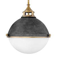 Lampadario Contemporaneo Fletcher Acciaio Zinco Antico Ottone 3 Luci E27