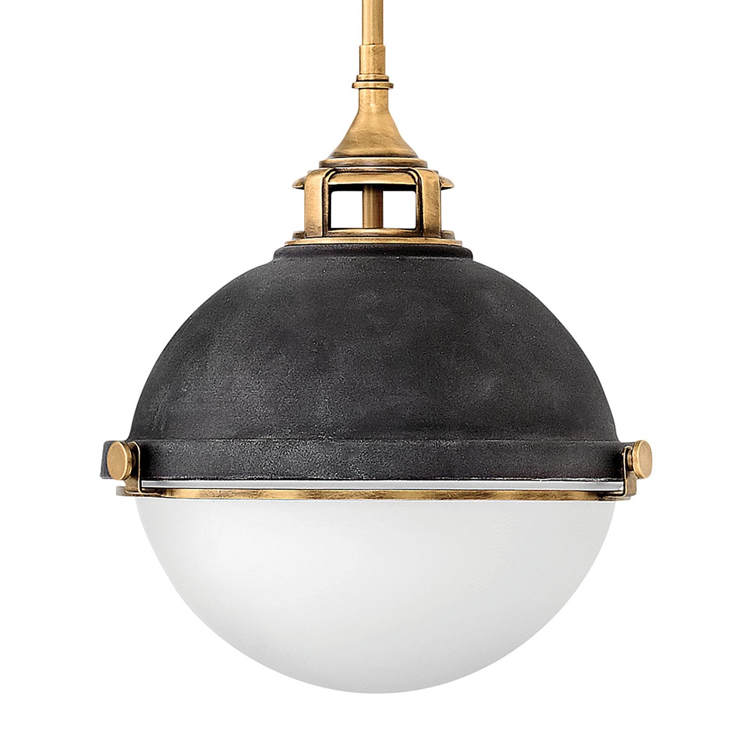 Lampadario Contemporaneo Fletcher Acciaio Zinco Antico Ottone 2 Luci E27