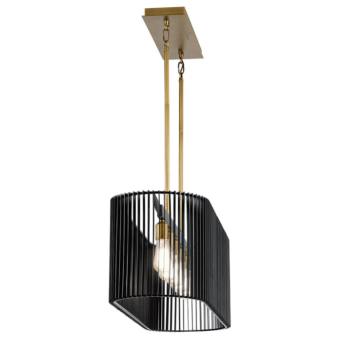 Lampadario Contemporaneo Linara Acciaio Nero Ottone Naturale Ottone 5 Luci E27