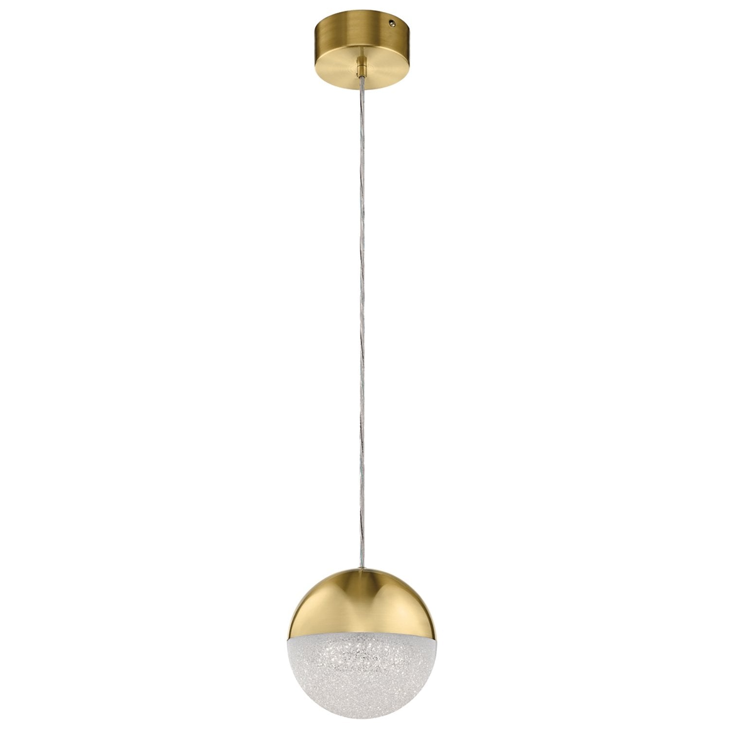 Lampadario Contemporaneo Moonlit Alluminio Oro Champagne Led 20.9W