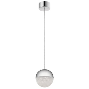 Lampadario Contemporaneo Moonlit Alluminio Cromo Lucido Led 20.9W