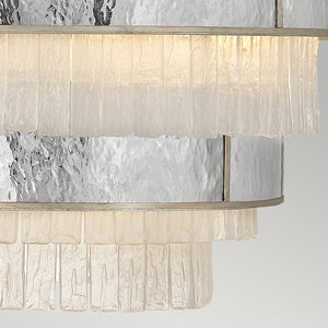 Lampadario Contemporaneo Reverie Acciaio Oro Champagne 12 Luci E14