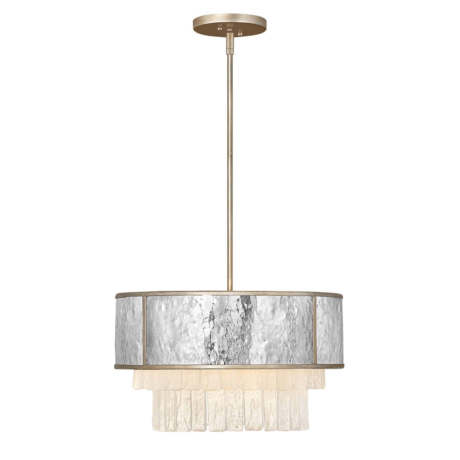 Lampadario Contemporaneo Reverie Acciaio Oro Champagne 4 Luci E14