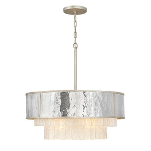 Lampadario Contemporaneo Reverie Acciaio Oro Champagne 8 Luci E14