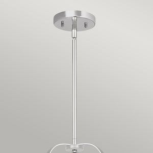 Lampadario Contemporaneo Wimberley Acciaio Cromo Lucido 3 Luci E27