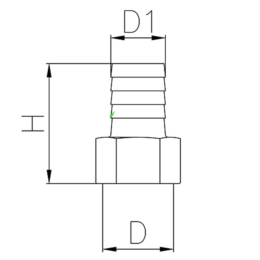 Multipack 5 pz raccordo portagomma ottone uni f1/2