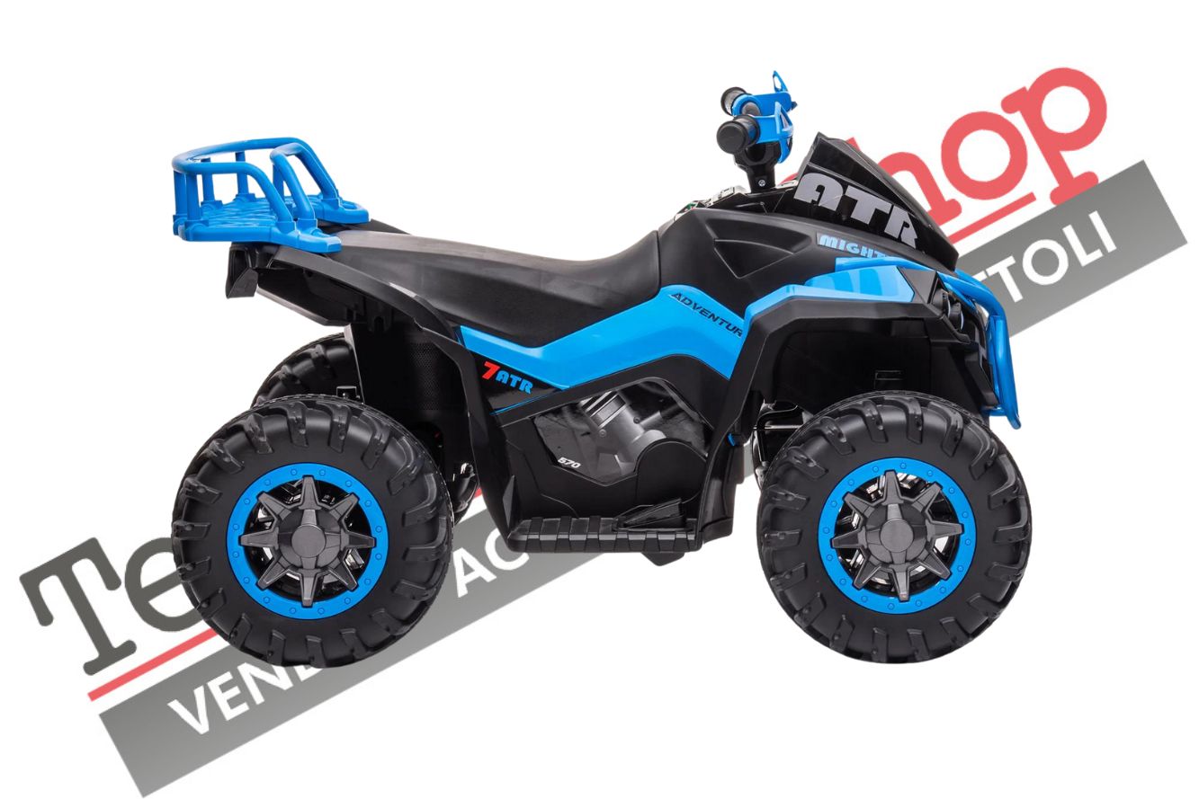 Quad Elettrico per Bambini ATV  1.0 12V  con Radiocomando colore Blu