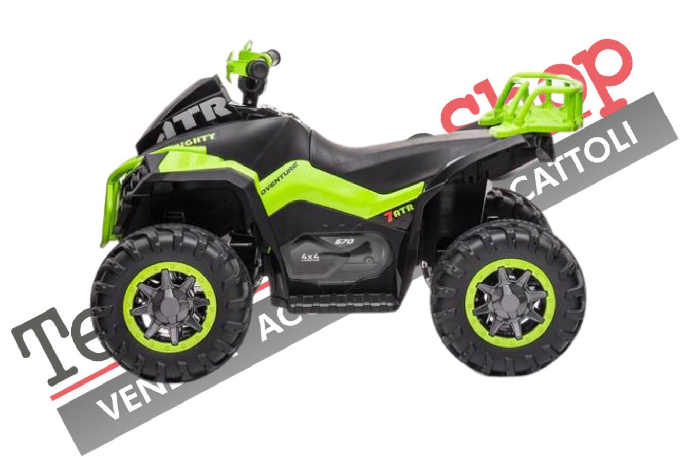 Quad Elettrico per Bambini ATV  1.0 12V  con Radiocomando colore Verde