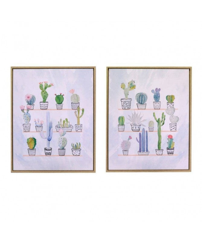 Quadri con stampa Cactus - set da 2