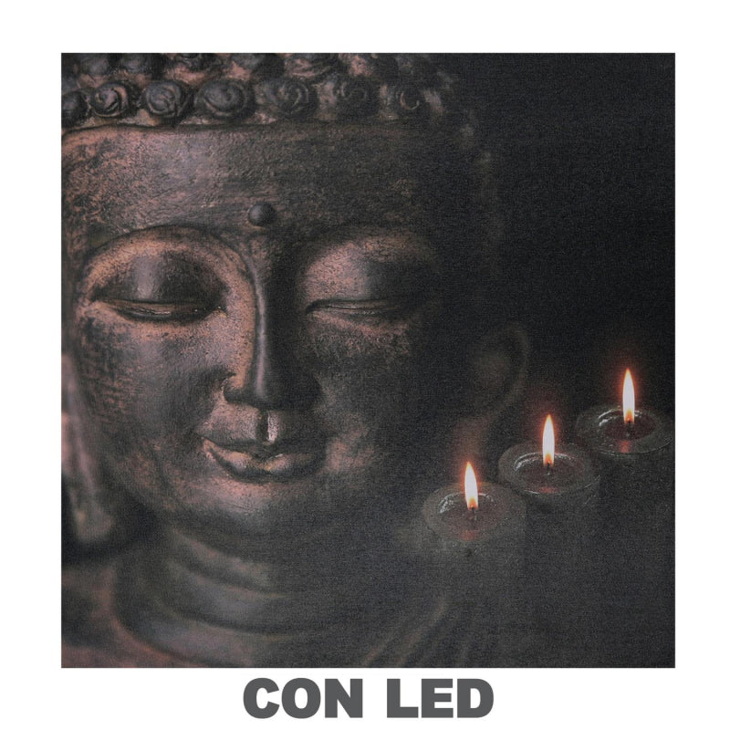 Quadro led buddha cm40x2,3x40