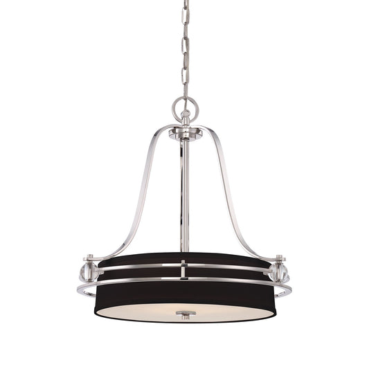 Lampadario Contemporaneo Uptown Gotham Metallo Argento Imperiale 4 Luci E27