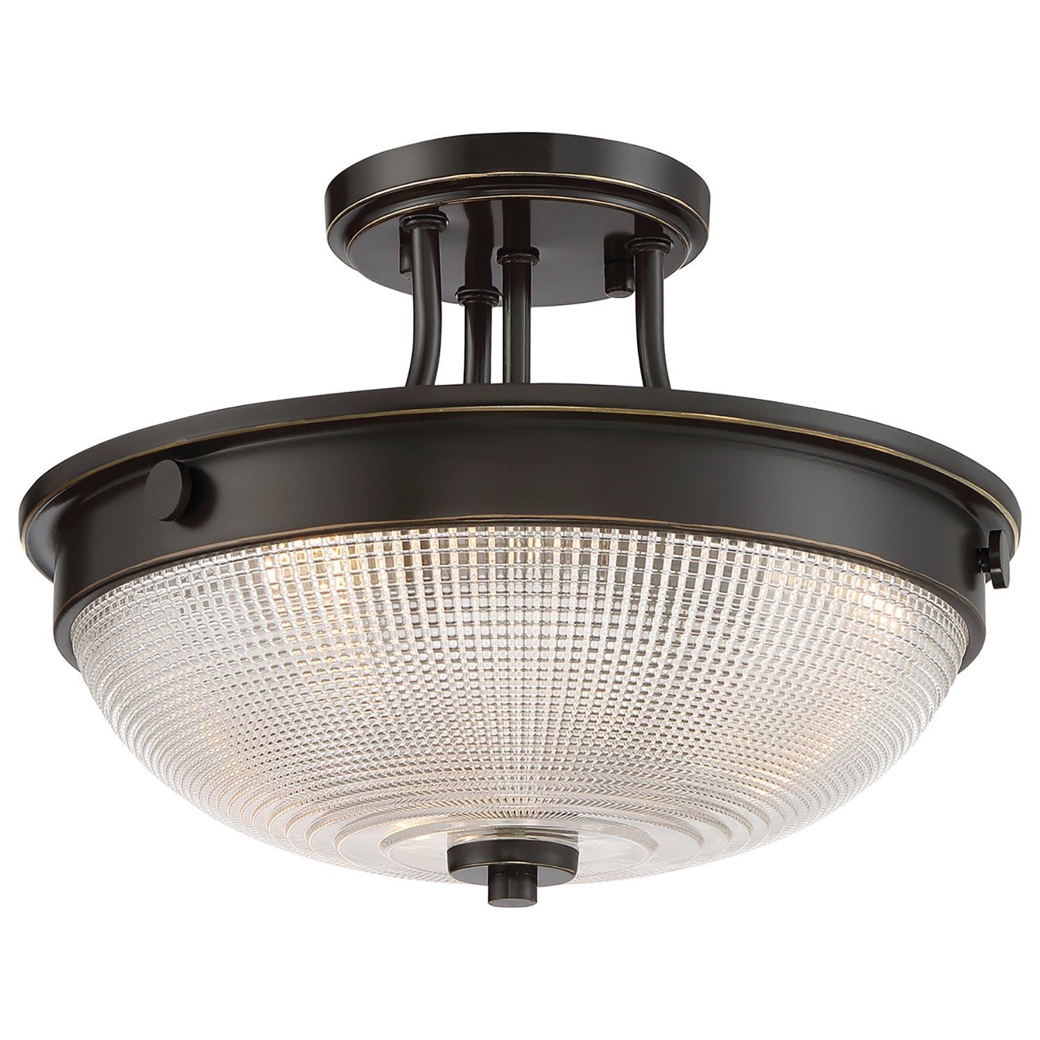 Lampadario Contemporaneo Mantle Vetro Bronzo Palladiano 2 Luci E27