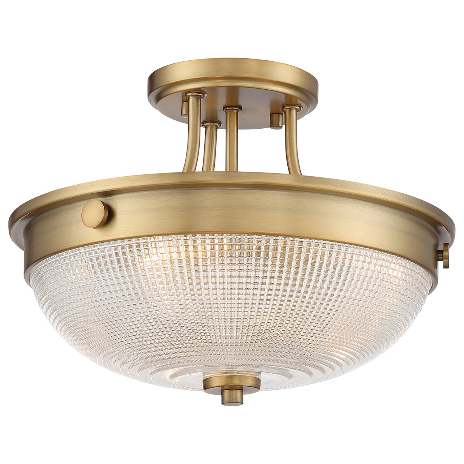 Lampadario Contemporaneo Mantle Vetro Ottone Anticato 2 Luci E27