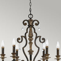 Lampadario Classico Marquette In Acciaio Bronzo Heirloom 6 Luci E14