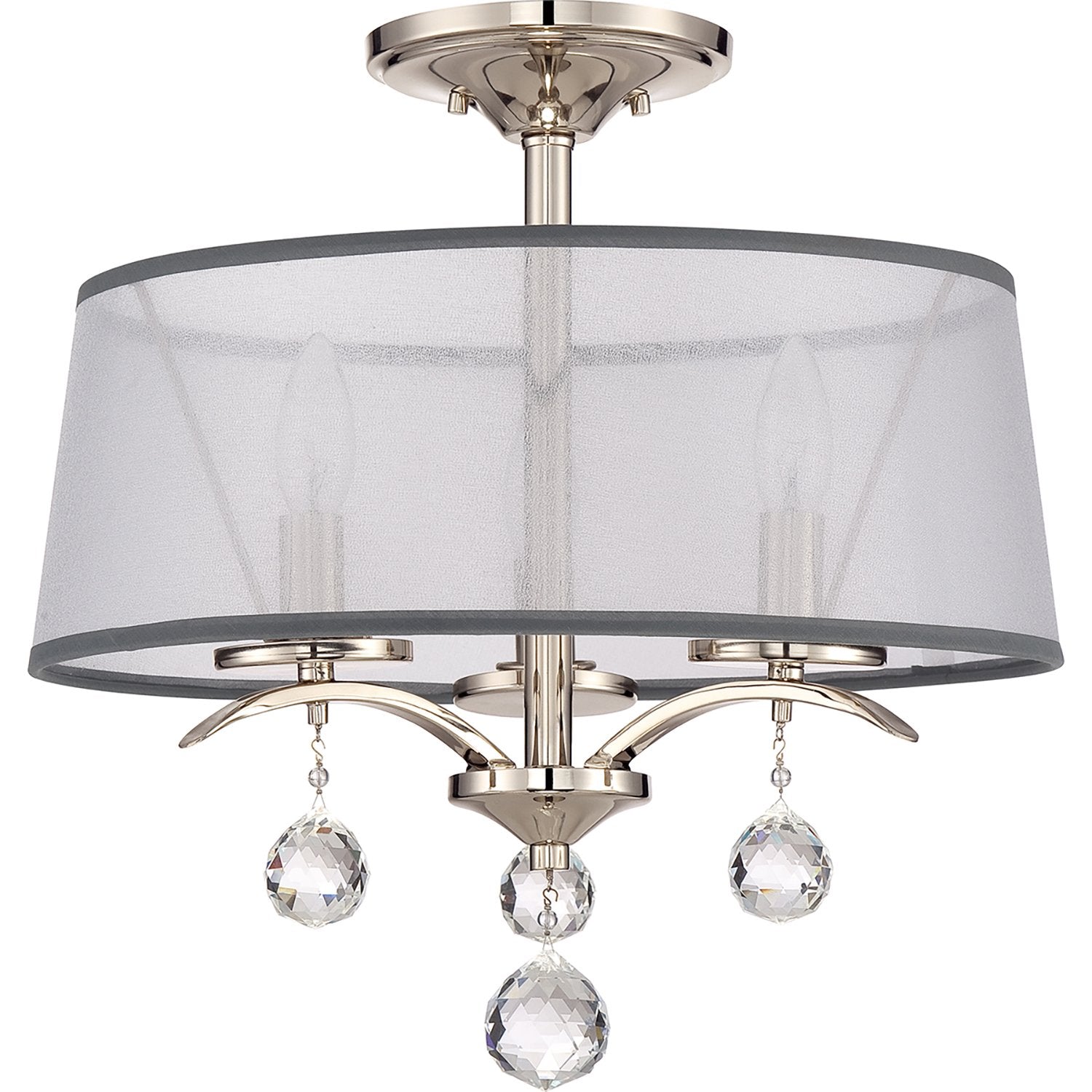 Lampadario Contemporaneo Whitney Metallo Argento Imperiale 3 Luci E14