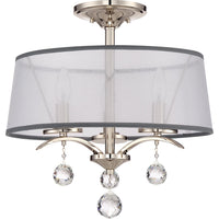 Lampadario Contemporaneo Whitney Metallo Argento Imperiale 3 Luci E14