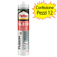 Pattex silicone sl620 marrone ral 8007 confezione da 12 cartuccce da 300 milliliters