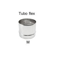 Raccordo inox m da 160mm per collegare tubo rigido a tubo flessibile