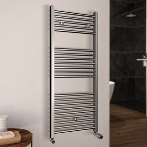 Termoarredo bagno cromo L 50x112 cm interasse 45 cm