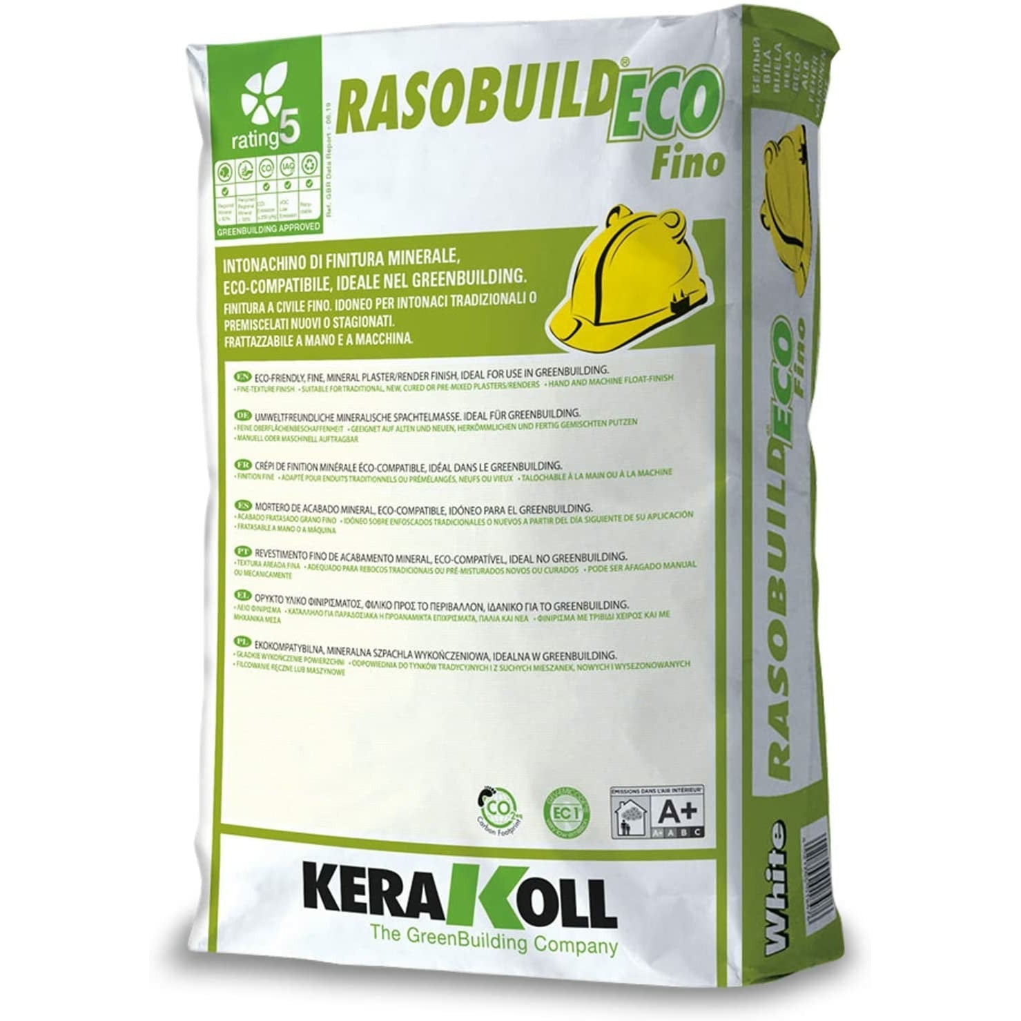 Rasobuild Eco Fino Kg. 25, Bianco