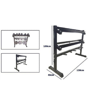 Rastrelliera Supporto Rack Porta Manubri Dischi Pesi Palestra Espositore         