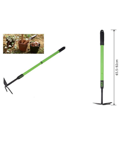 Rastrello A Punta Con Bidente Manico Allungabile Attrezzo Giardino 65.5-92cm 90074         