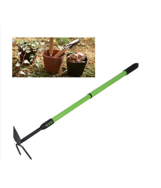 Rastrello A Punta Con Bidente Manico Allungabile Attrezzo Giardino 65.5-92cm 90074         