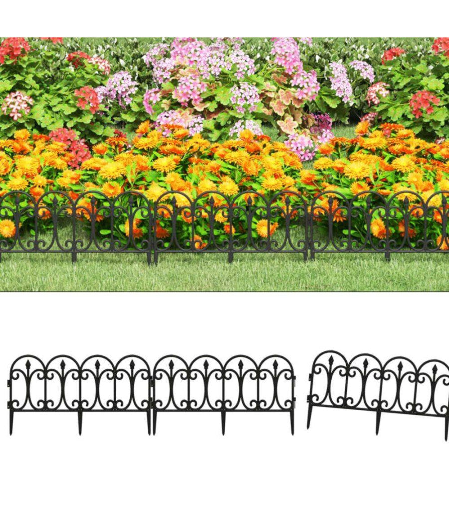 Recinzione Per Giardino Steccato Bordo Per Prato In Polipropilene Dim 32x60cm         