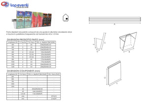 Portadepliant in plexi con barra 3 vaschette A5