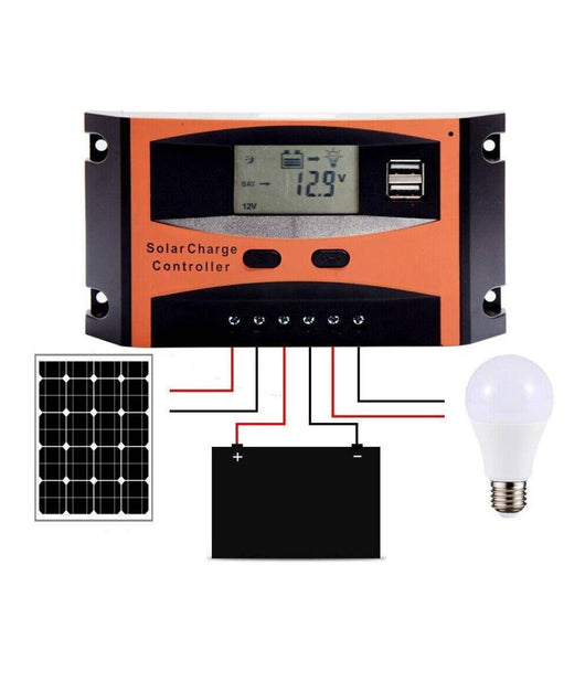 Regolatore Di Carica 20 A Per Pannello Solare 12/24v Display Lcd Usb Ld2420c         