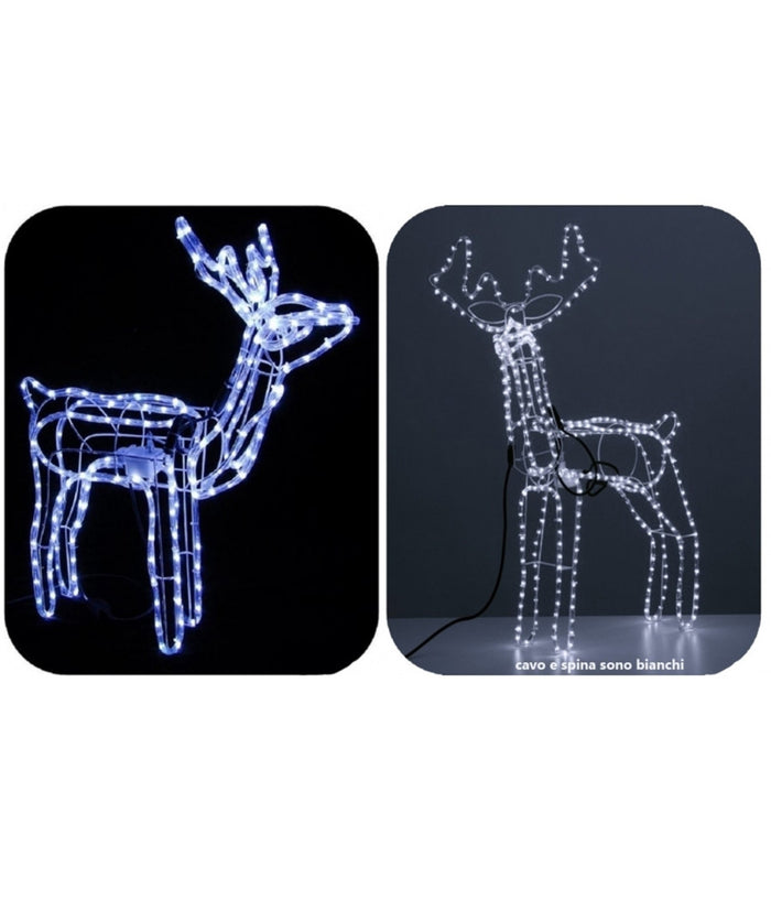 Renna Con Movimento Luce Luci Led Ip44 Natale Natalizie Decorazioni Addobbi         