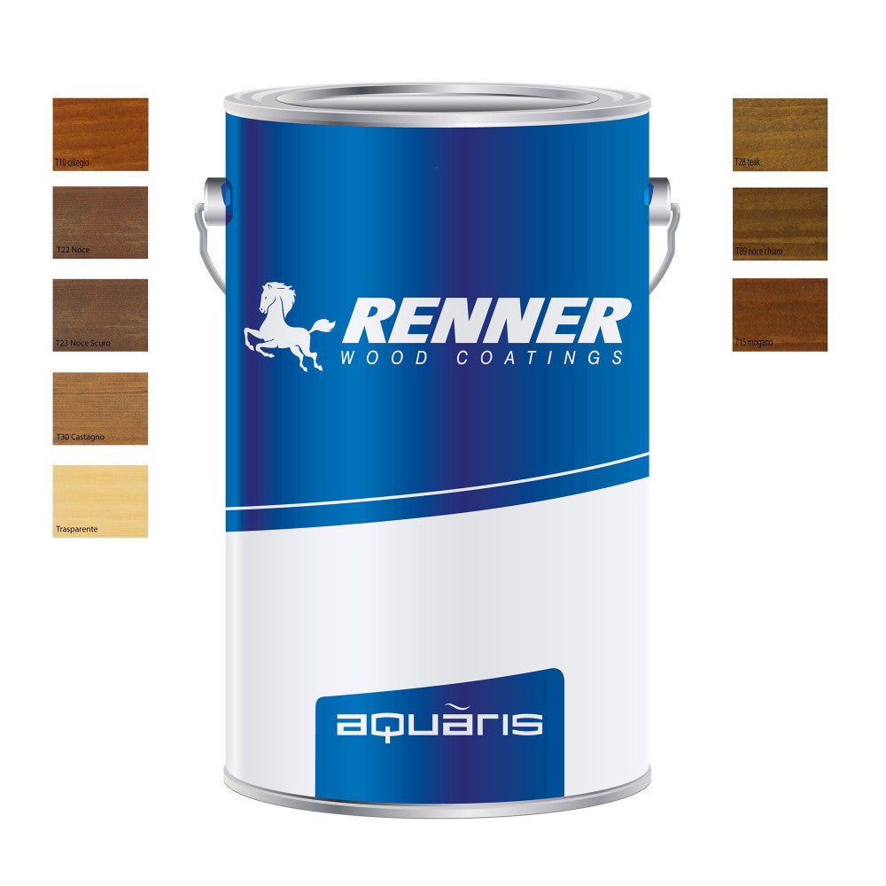 Renner aquaris ym f334 da 1kg netto impregnante professionale acqua per esterni, colori disponibili  mogano