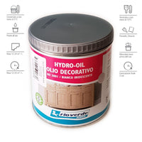 Renner hydro-oil 0,5lt olio all'acqua decorativo, colori bianco