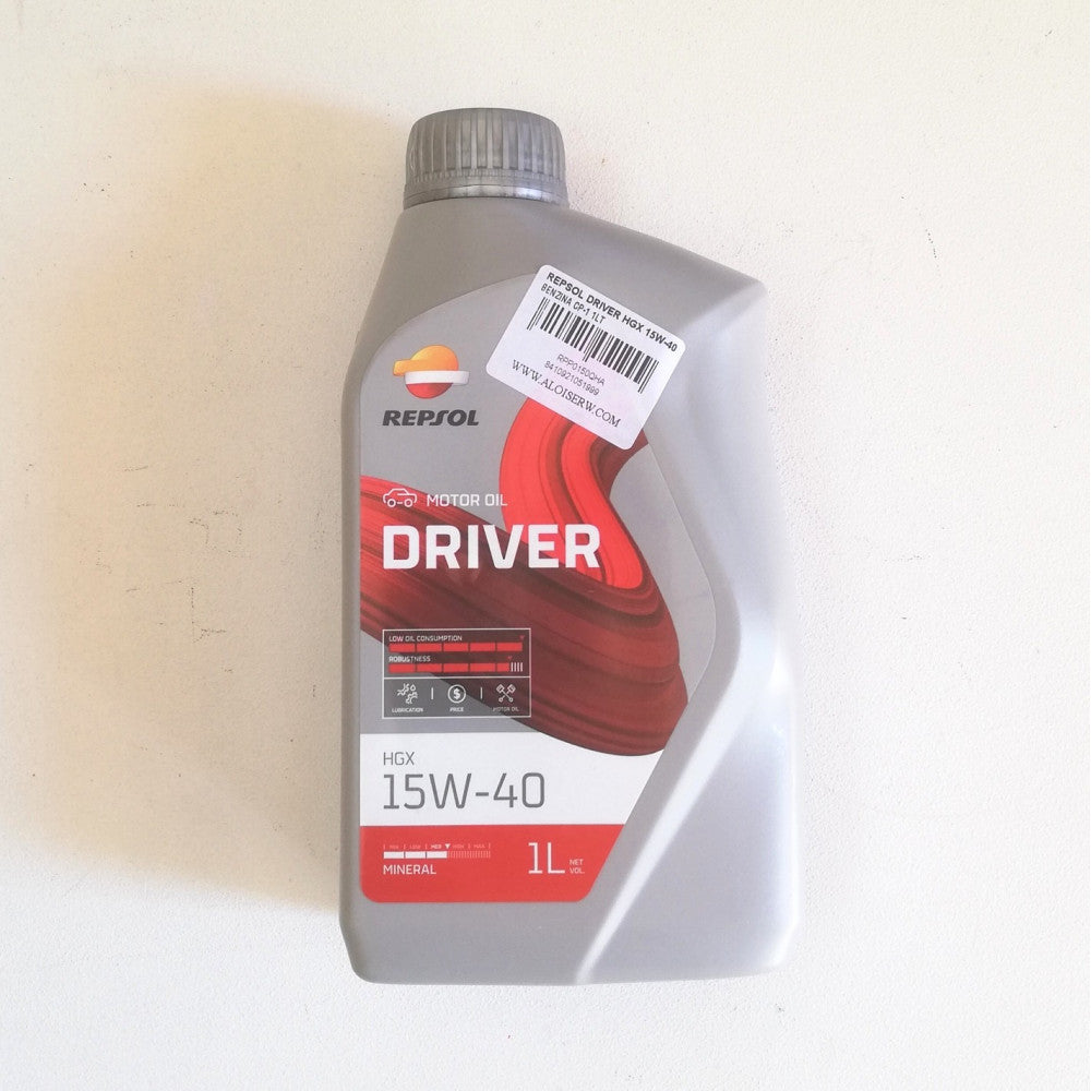 Repsol driver hgx 15w-40 1lt olio minerale per motori leggeri a benzina