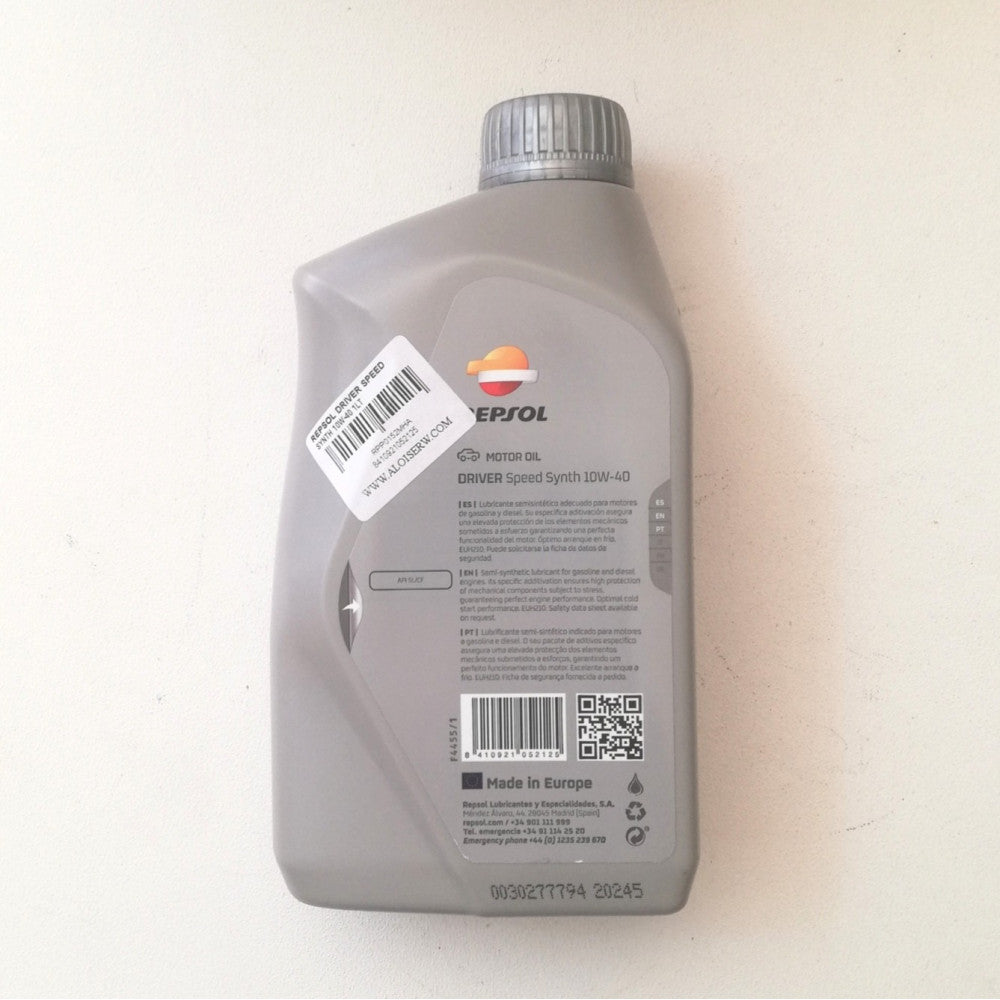 Repsol driver speed synth 10w-40 1lt olio motore per benzina e diesel