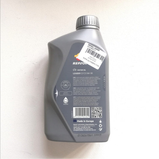 Repsol leader 5w40 1lt olio lubrificante sintetico c3 per motori diesel e benzina