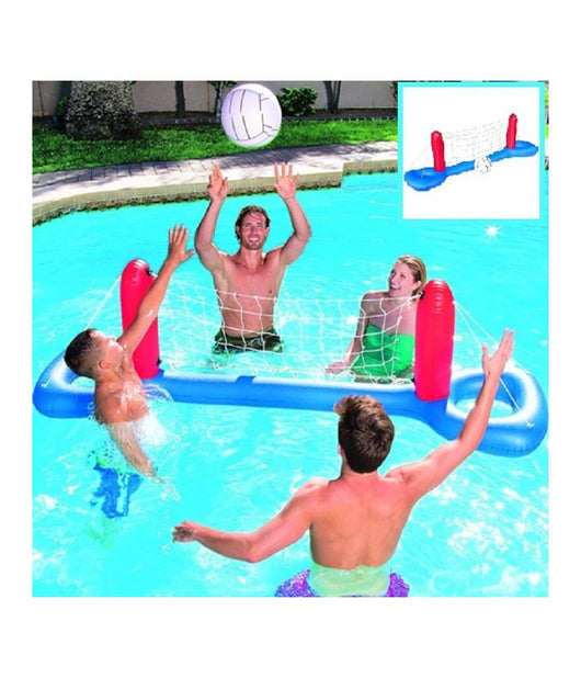 Rete Pallavolo Gonfiabile Galleggiante Con Pallone 244 X 64 Cm Mare Piscina         