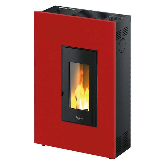 stufa a pellet 'madison 5' colore rosso 7002050nlm