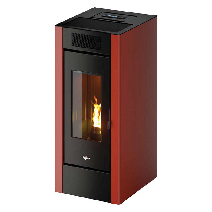 stufa a pellet 'spark 11' colore rosso 7002152nlm