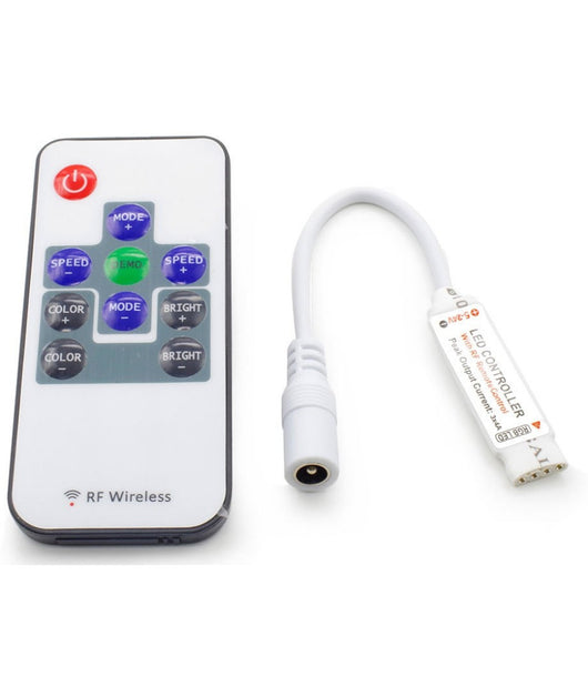 Rgb Led Controller Rf Wireless Centralina Telecomando Colori 5-24v 3x4a 12a         