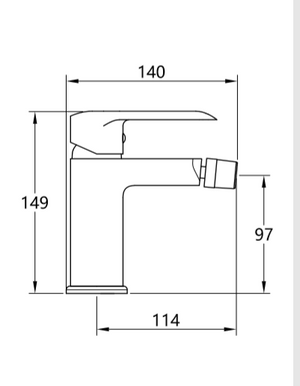 Miscelatore rubinetto bidet cromato bagno casa *** confezione 1