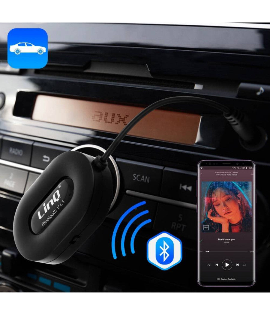 Ricevitore Musicale Bluetooth X81 Per Auto Speaker Aux Jack Vivavoce Wireless 3,5mm         