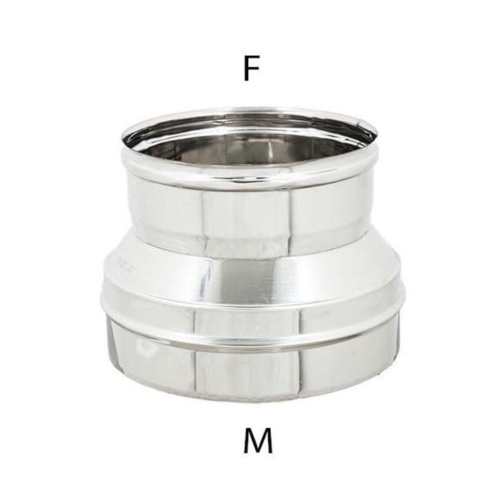 Riduzione inox 6 decimi aisi 304 da m 250 a f variabile, diametro 180mm