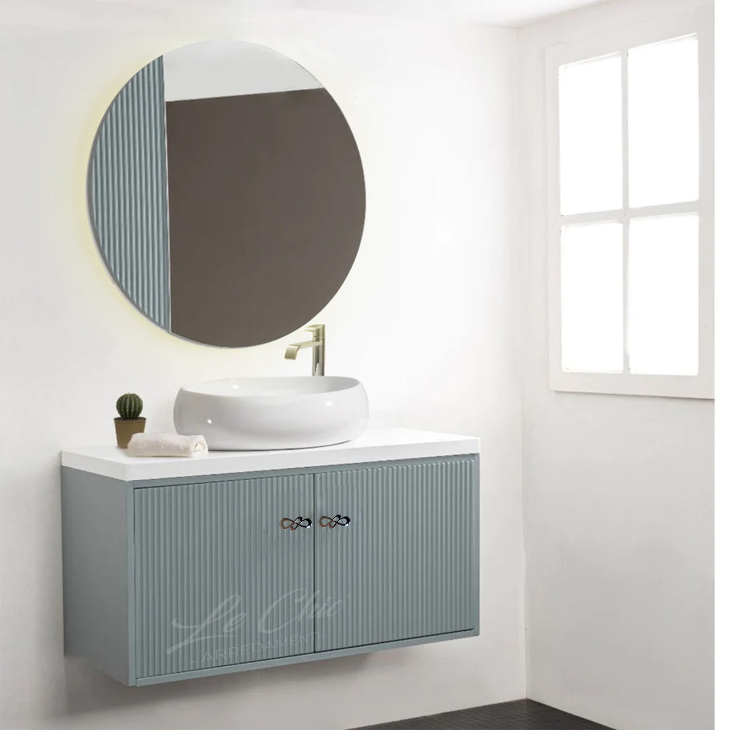 Mobile bagno moderno Gray Eclipse - 90 cm