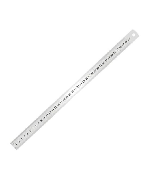 Righello Metro In Acciaio Inox Metallo 1mm A 40 Cm Riga Segnatura Cm Inch 97764         