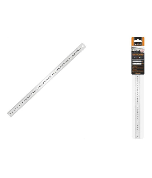 Righello Metro In Acciaio Inox Metallo 1mm A 40 Cm Riga Segnatura Cm Inch 97764         